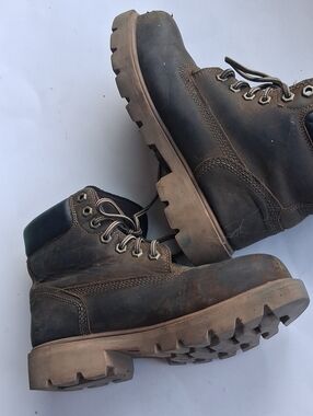 Timberland Dark Brown Nubuck Lace-Up Work Boots